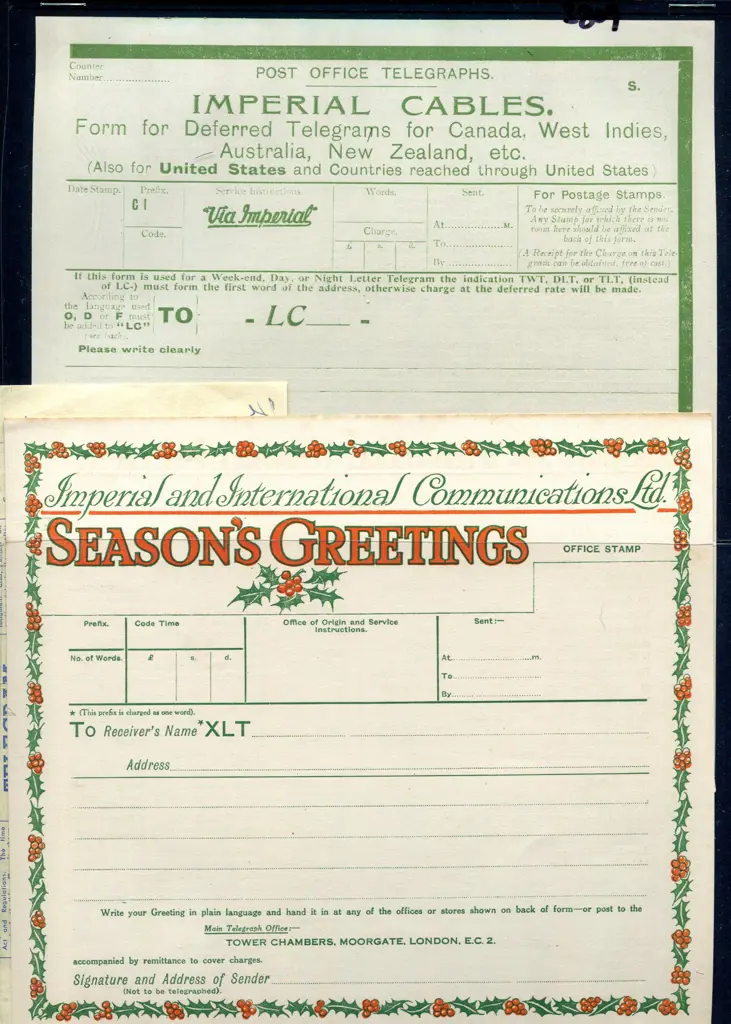 Telegrams Small group noting 1894 "Electric ... Image 1++
