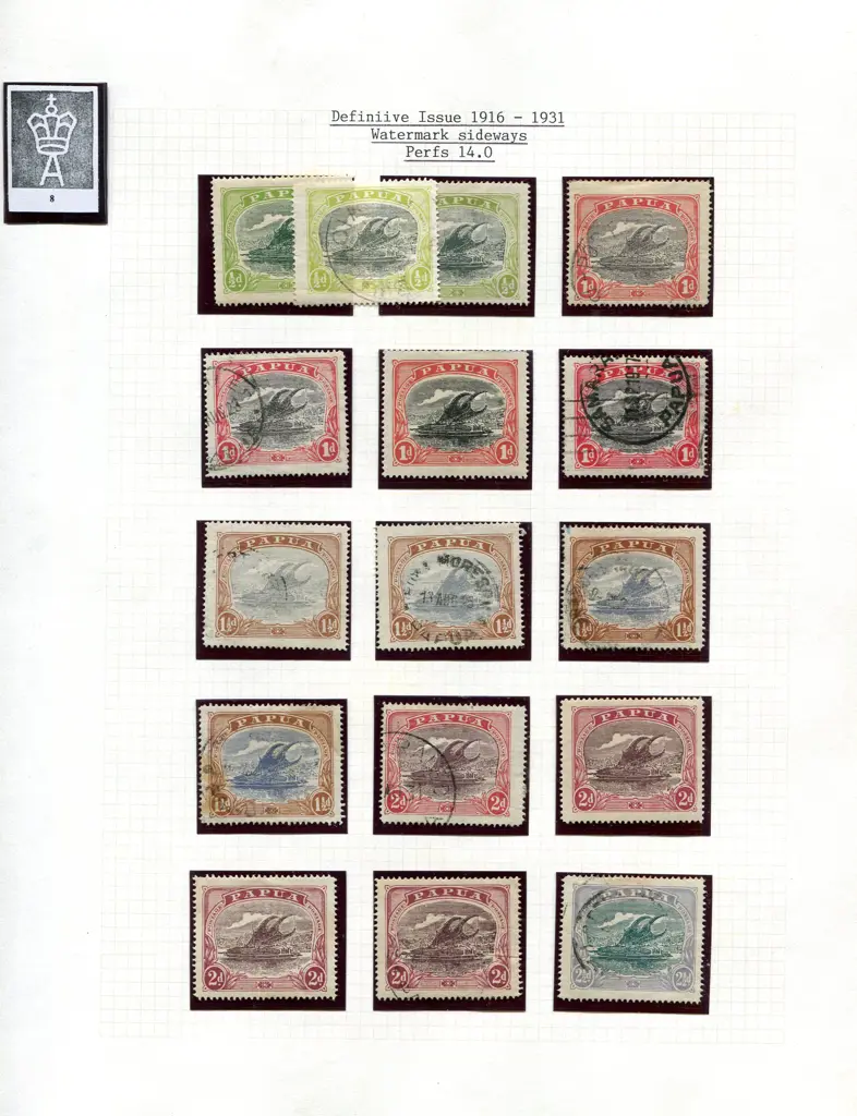 Papua 1906-1941 mostly fine MLH on leaves in ... Image 1++