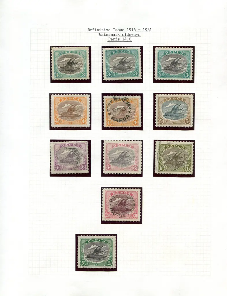 Papua 1906-1941 mostly fine MLH on leaves in ... Image 1++