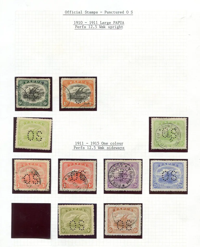 Papua 1906-1941 mostly fine MLH on leaves in ... Image 1++