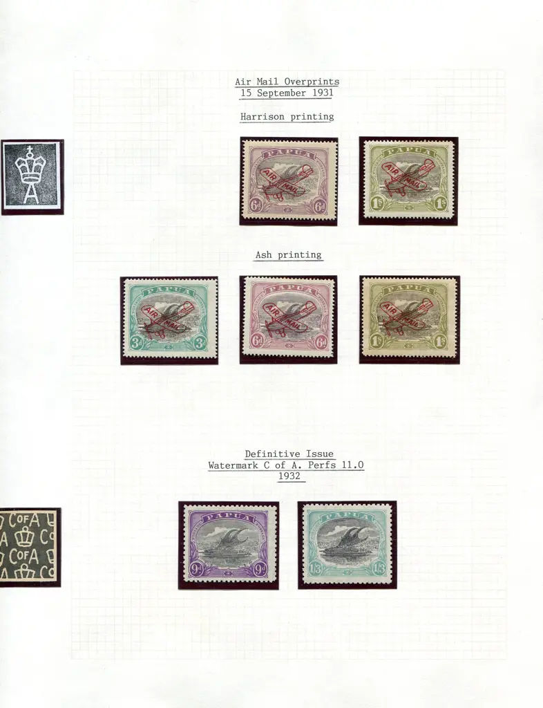 Papua 1906-1941 mostly fine MLH on leaves in ... Image 1++
