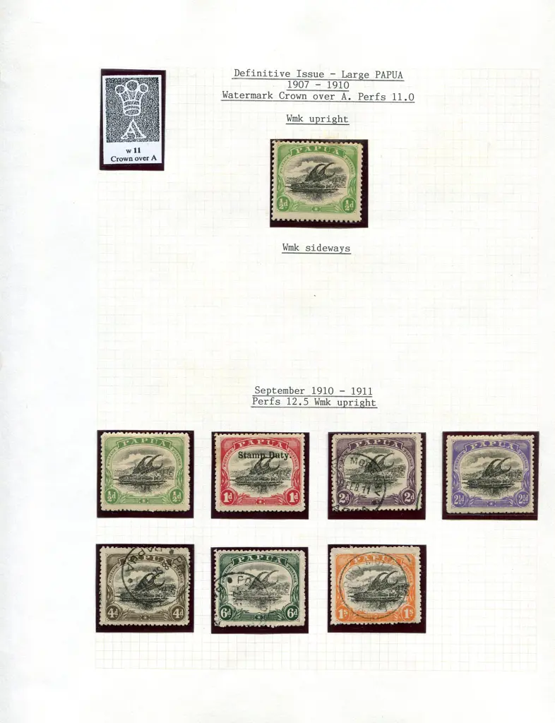 Papua 1906-1941 mostly fine MLH on leaves in ... Image 1++