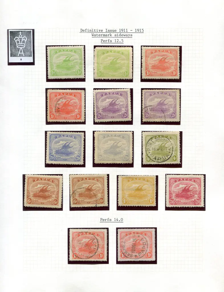 Papua 1906-1941 mostly fine MLH on leaves in ... Image 1++