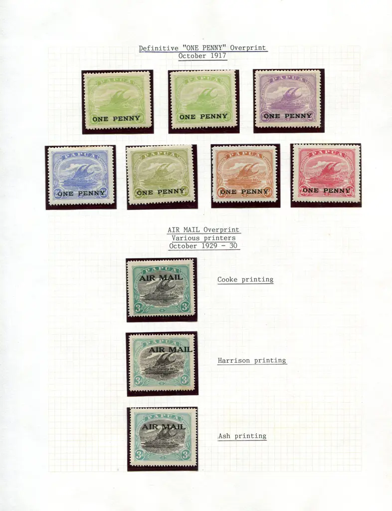 Papua 1906-1941 mostly fine MLH on leaves in ... Image 1++