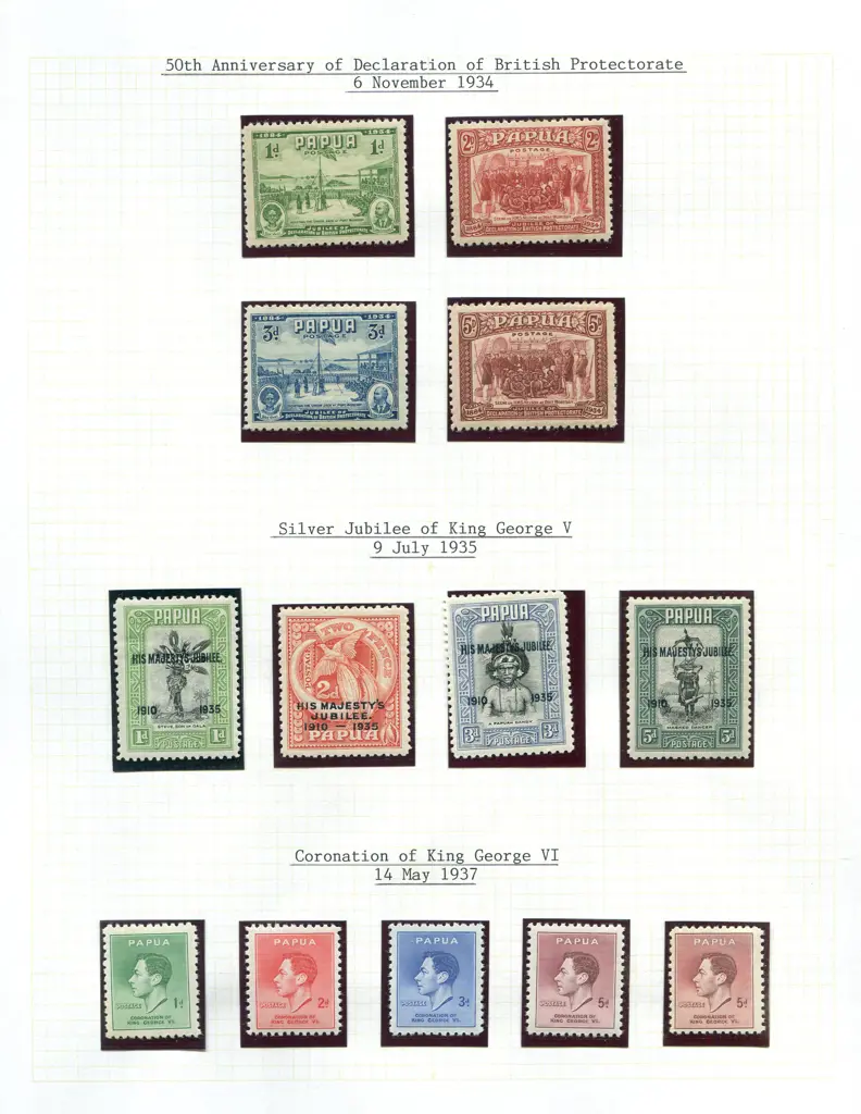 Papua 1906-1941 mostly fine MLH on leaves in ... Image 1++