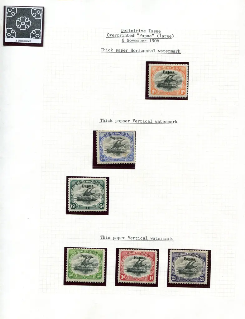 Papua 1906-1941 mostly fine MLH on leaves in ... Image 1++
