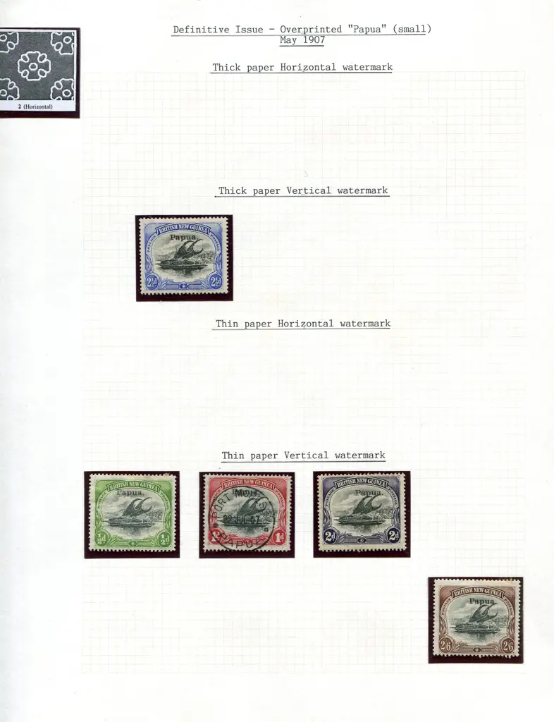 Papua 1906-1941 mostly fine MLH on leaves in ... Image 1++