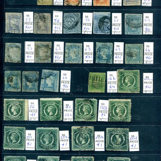 NSW 1850-1865 selection of good to fine used ...
