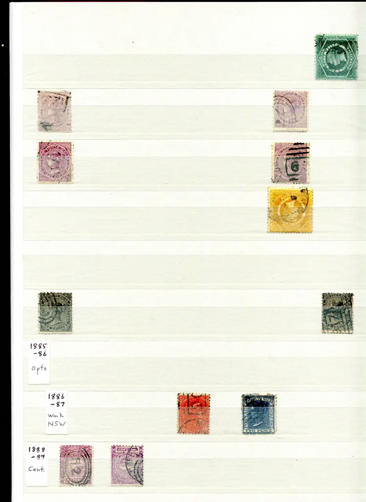 NSW 1851-1907 used collection from 1851 2d Pl. 1 ... Image 1++