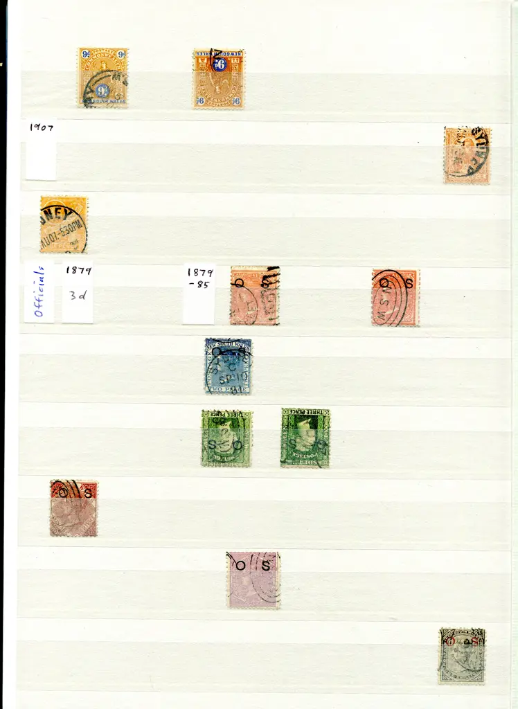 NSW 1851-1907 used collection from 1851 2d Pl. 1 ... Image 1++
