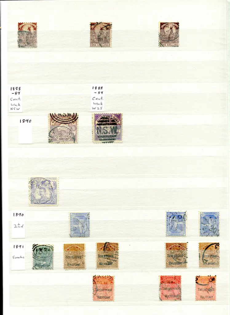 NSW 1851-1907 used collection from 1851 2d Pl. 1 ... Image 1++