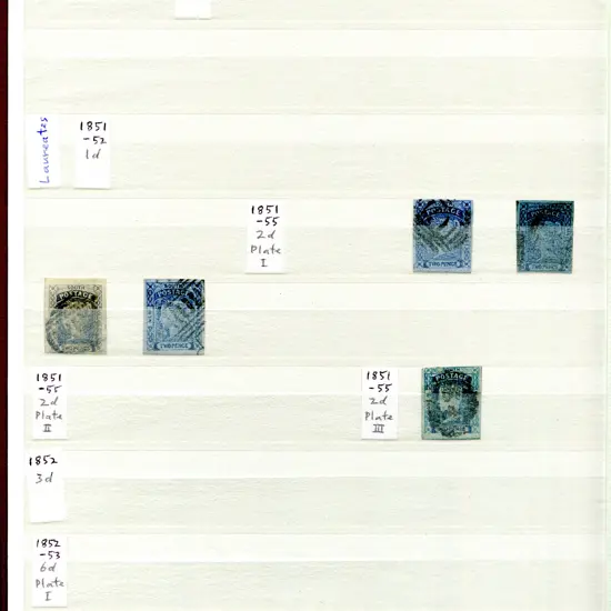 NSW 1851-1907 used collection from 1851 2d Pl. 1 ...