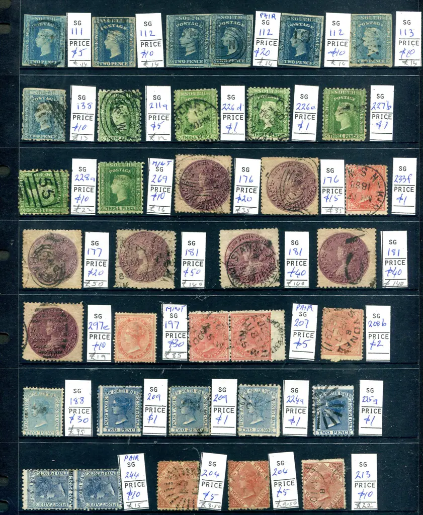 NSW 1856-1865 imperf & perfd good to fine used ... Image 1++