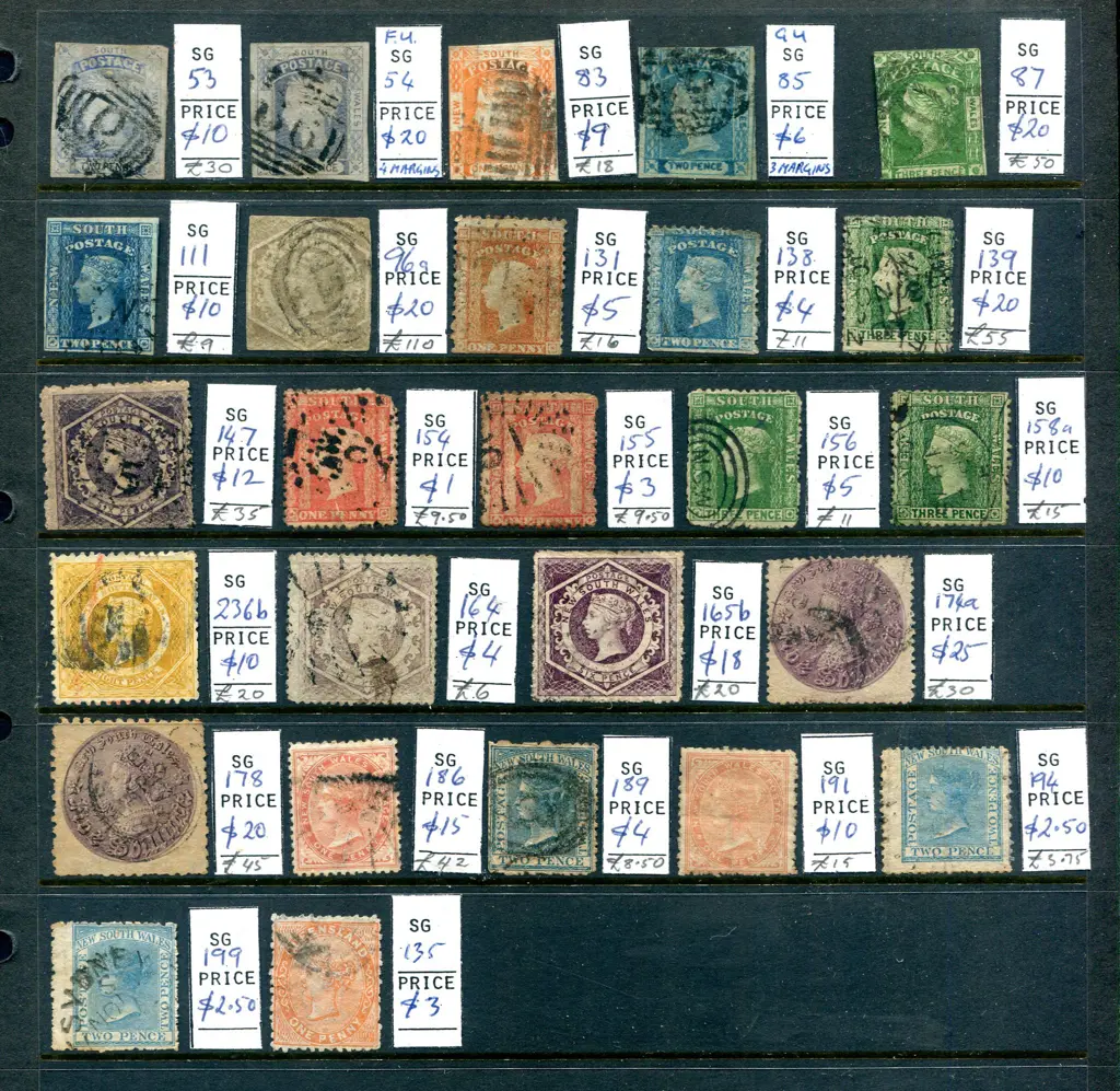 NSW 1856-1865 imperf & perfd good to fine used ... Image 1++