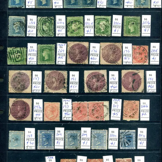 NSW 1856-1865 imperf & perfd good to fine used ...