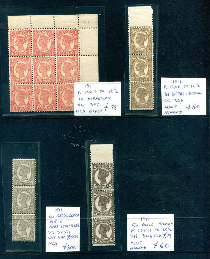 Queensland Range of QV MUH/MLH/MH perfd issues ... Image 1++