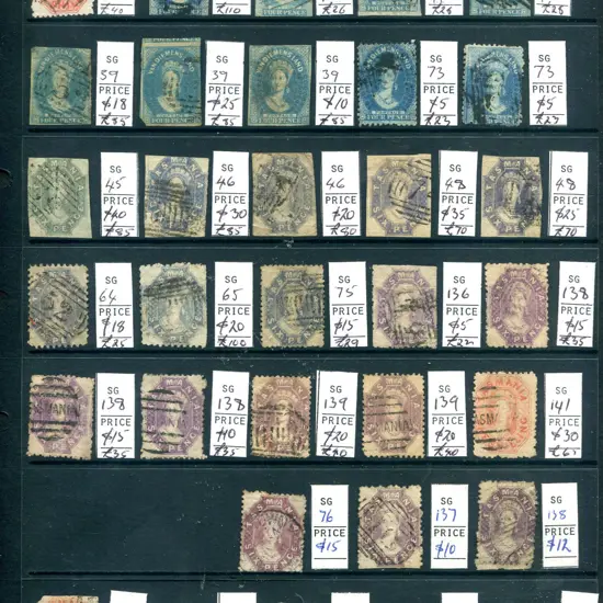 Tasmania 1855-1911 good to fine used selection on ...