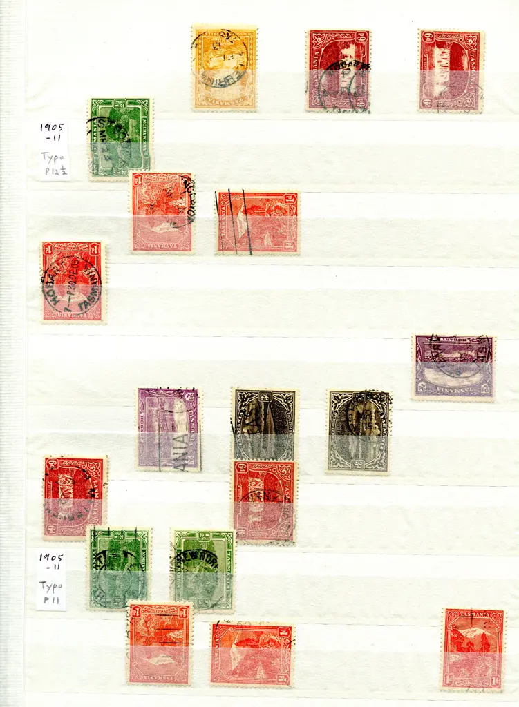 Tasmania 1855-1911 good to fine used from 1855 4d ... Image 1++