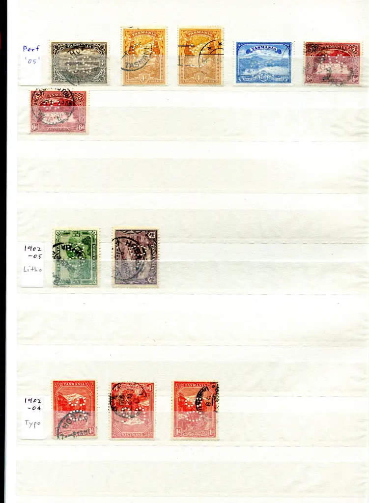 Tasmania 1855-1911 good to fine used from 1855 4d ... Image 1++