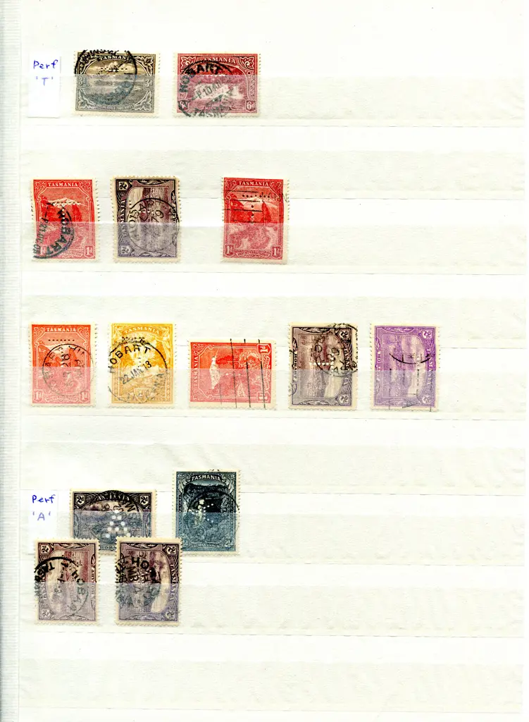 Tasmania 1855-1911 good to fine used from 1855 4d ... Image 1++