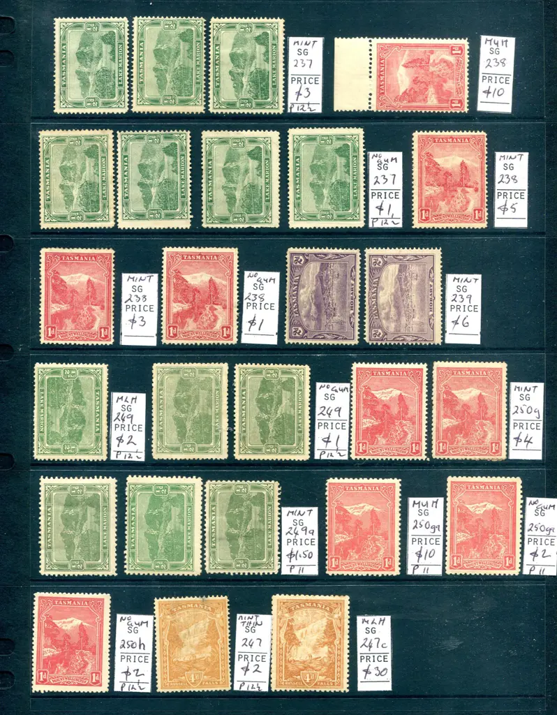 Tasmania 1902/04 Pictorials with MUH/MVLH/MLH/MNG ... Image 1++