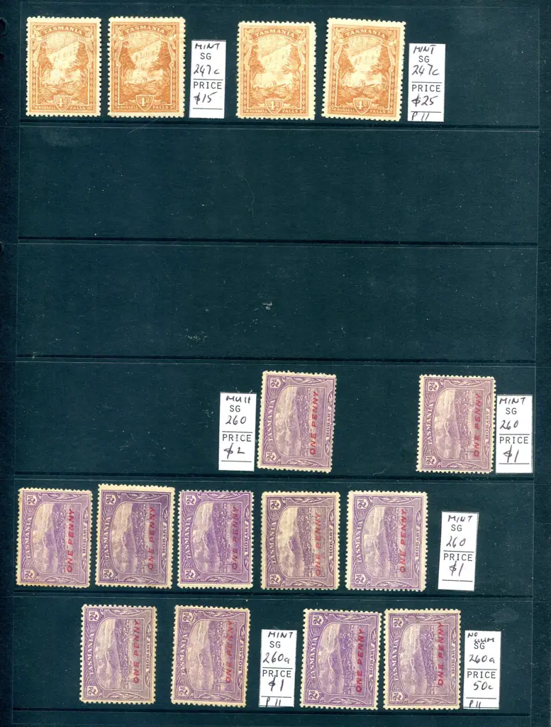 Tasmania 1902/04 Pictorials with MUH/MVLH/MLH/MNG ... Image 1++