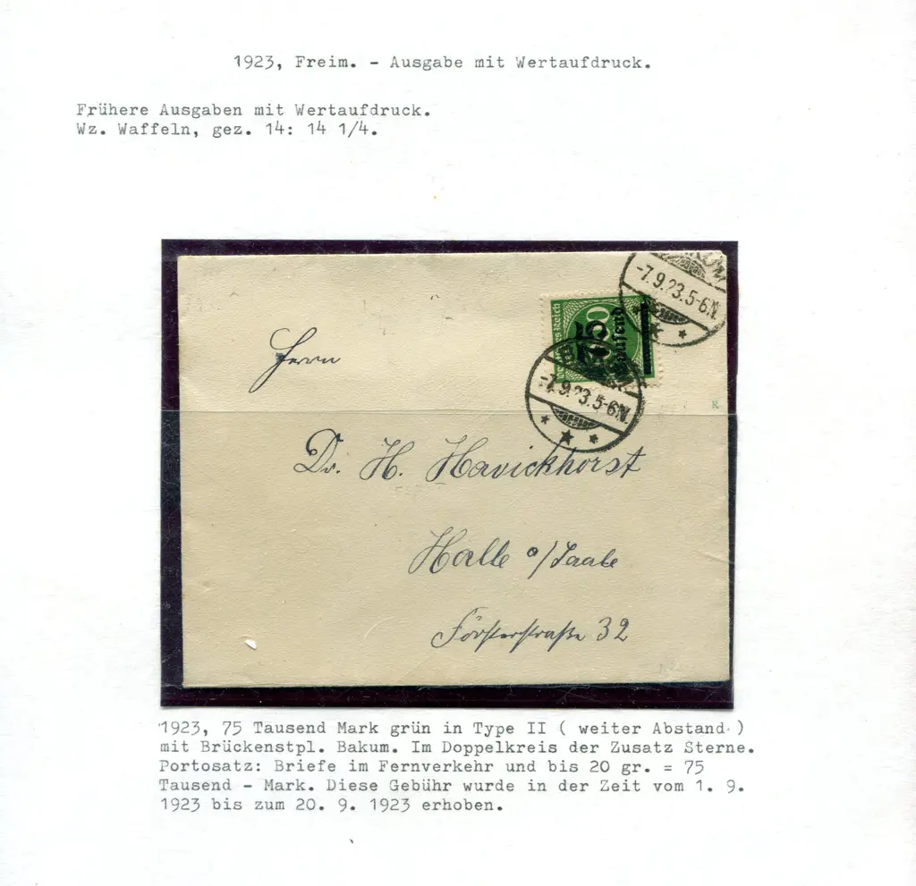 1922 "Herald Air Mail" deep blue vignette MNG ... Image 1++