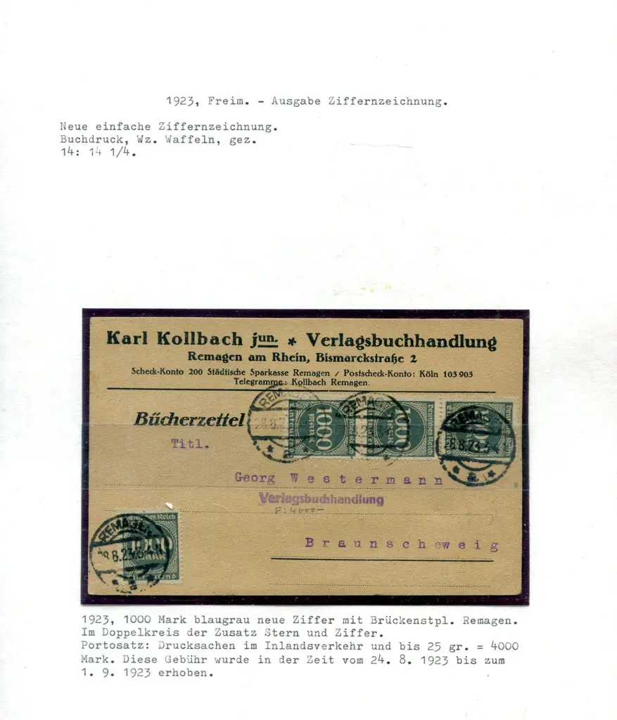 1922 "Herald Air Mail" deep blue vignette MNG ... Image 1++