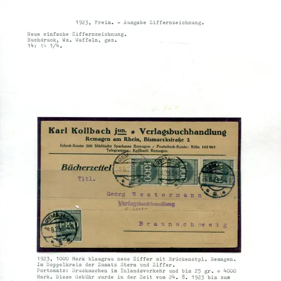 1922 "Herald Air Mail" deep blue vignette MNG ...