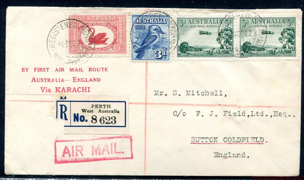 1929 (15th Dec) Australia - Karachi - London with ... Image 1++