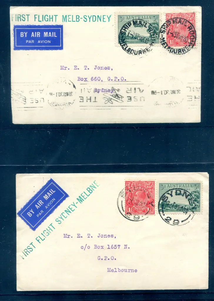 1930 (1st June) Melbourne to Sydney & return ... Image 1++