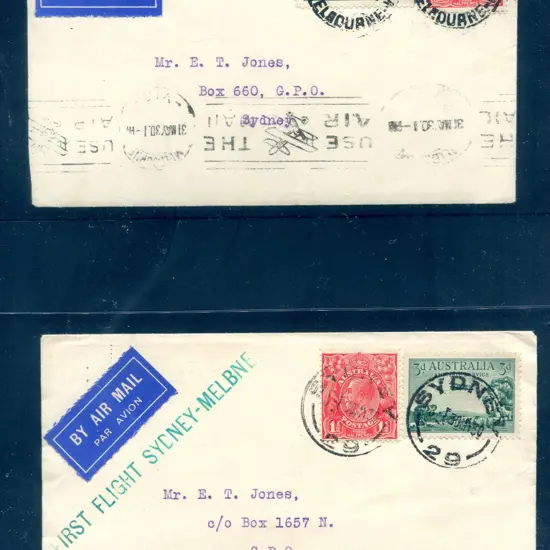 1930 (1st June) Melbourne to Sydney & return ...