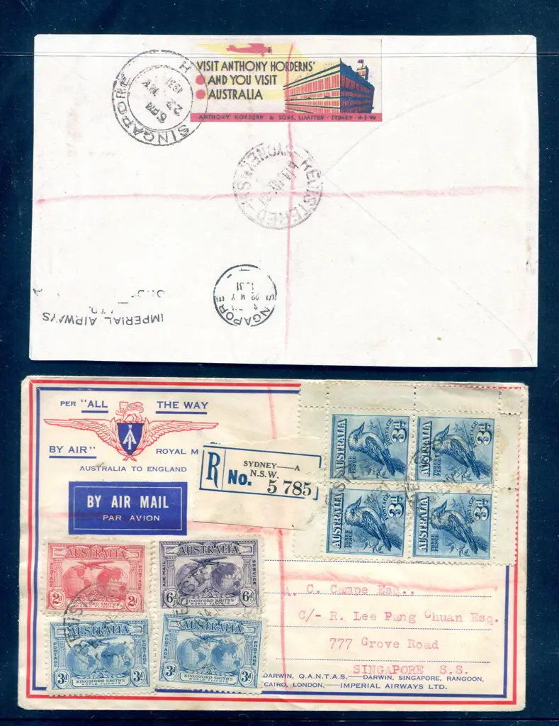 1931 (15th May) Australia to Singapore ... Image 1++