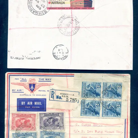1931 (15th May) Australia to Singapore ...