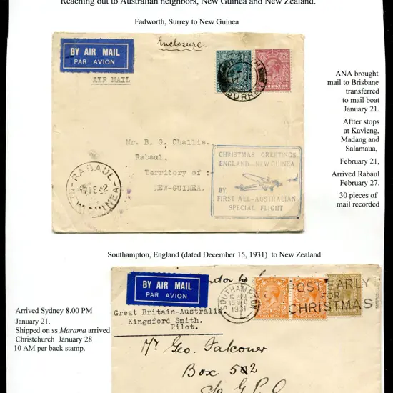 1932 (7th Jan) "Return of the delayed All ...