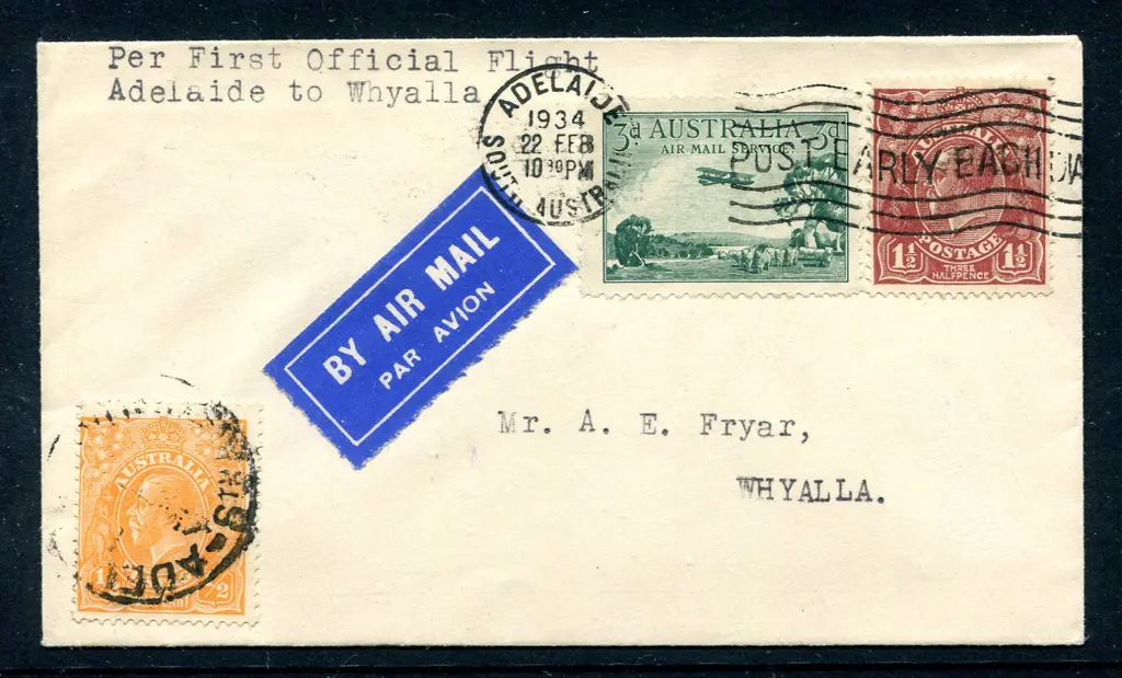 1934 (23rd Feb) Adelaide to Whyalla intermediate ... Image 1++