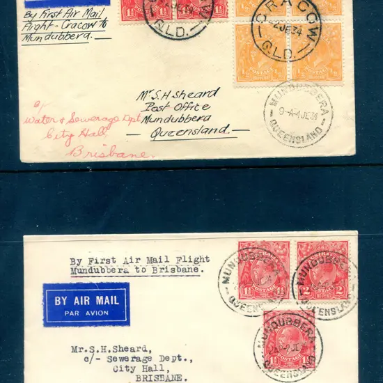 1934 (2nd June) Cracow to Mundubbera FFC with ½d ...