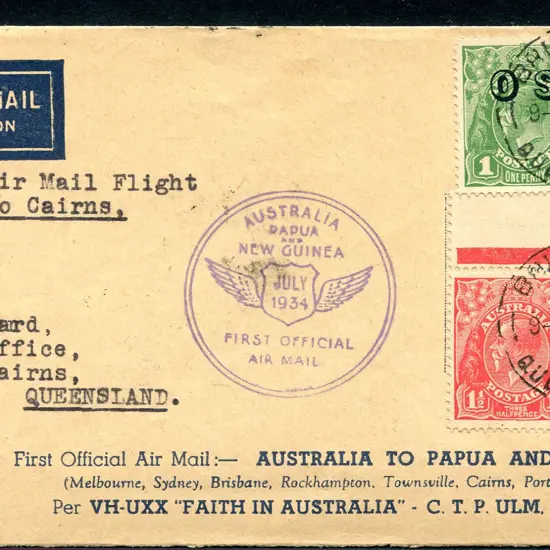 1934 (24th July) Brisbane to Cairns intermediate ...
