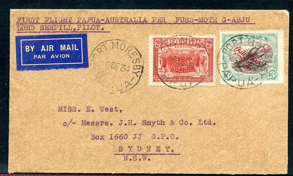 1934 (19th Dec) Port Moresby to Cairns with Papua ... Image 1++