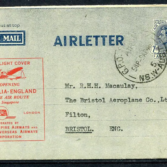 1946 (9th April) Australia to England re-opening ...