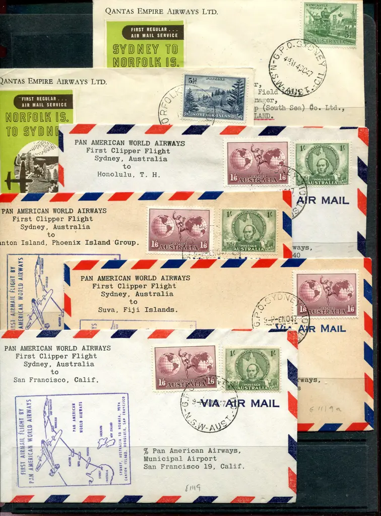 1947 (14th Oct) Sydney to Norfolk Is & return ... Image 1++