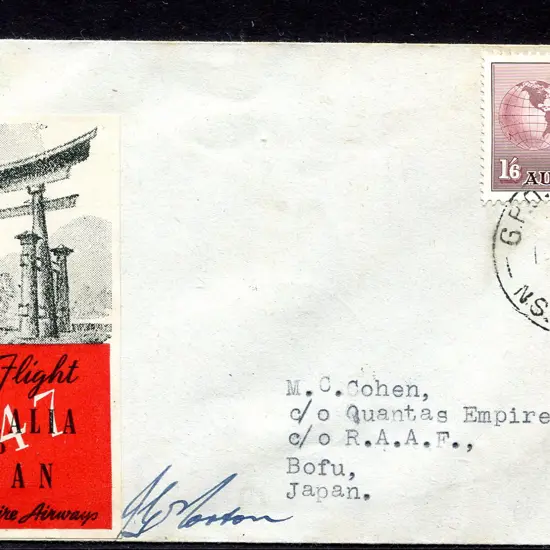 1947 (16th Dec) Australia to Japan Qantas first ...