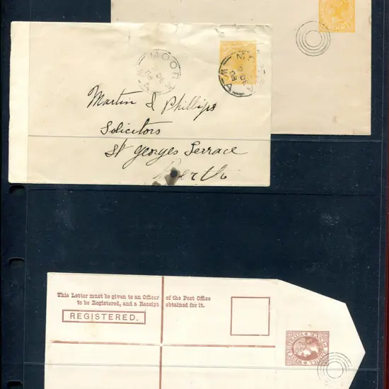 Envelopes Group consisting 2d orange CTO with 4 ...