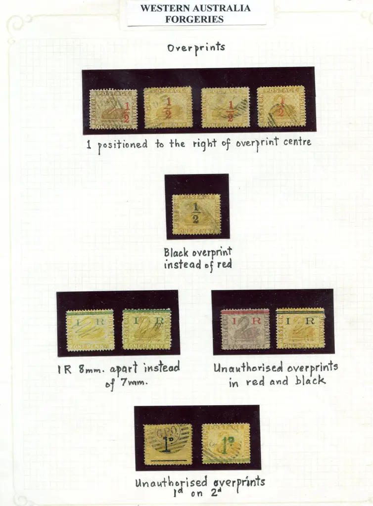 Forgeries Overprints with genuine issues but ... Image 1++