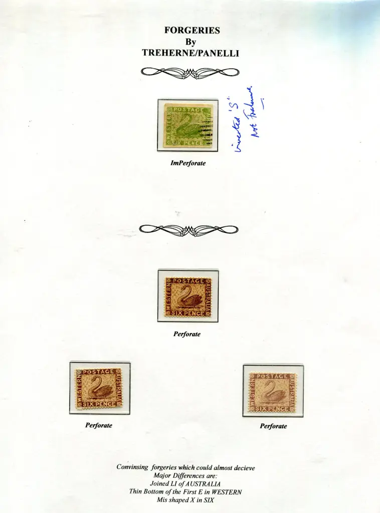 Forgeries Swan types presented on 15 exhib pages ... Image 1++