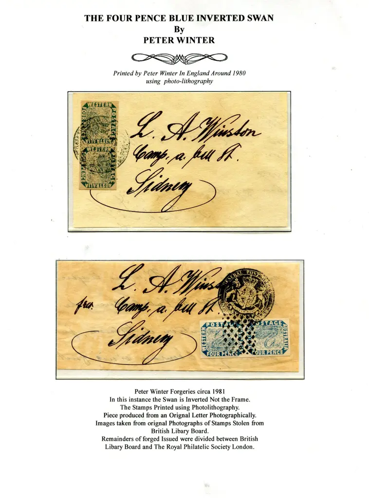 Forgeries Swan types presented on 15 exhib pages ... Image 1++