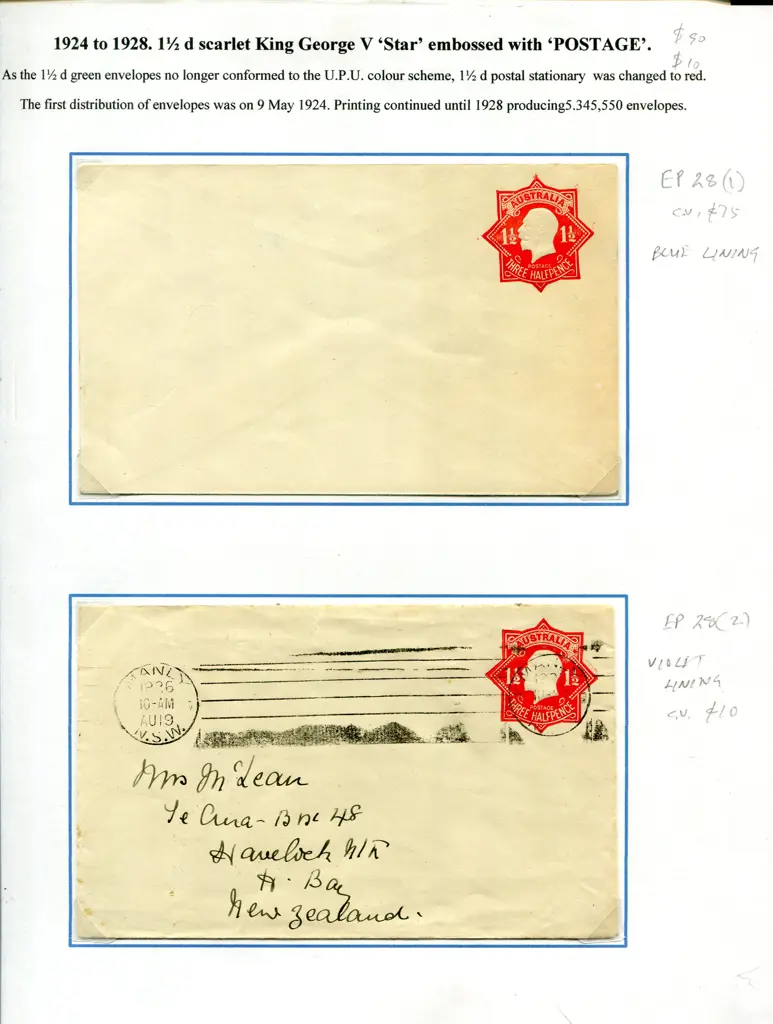 Postal Stationery - Envelopes 1916-1939 arranged ... Image 1++