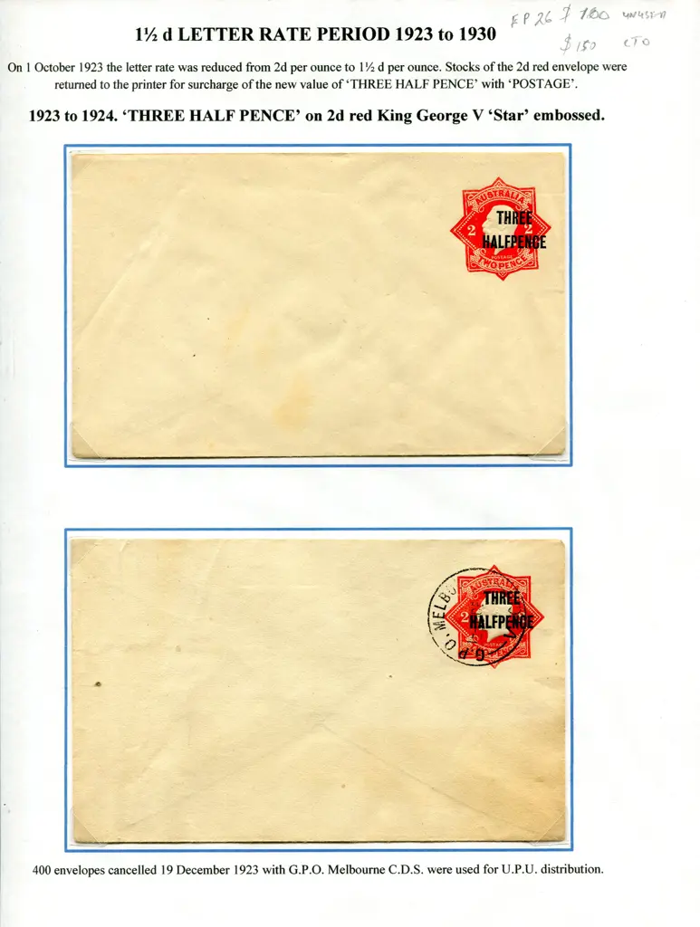 Postal Stationery - Envelopes 1916-1939 arranged ... Image 1++