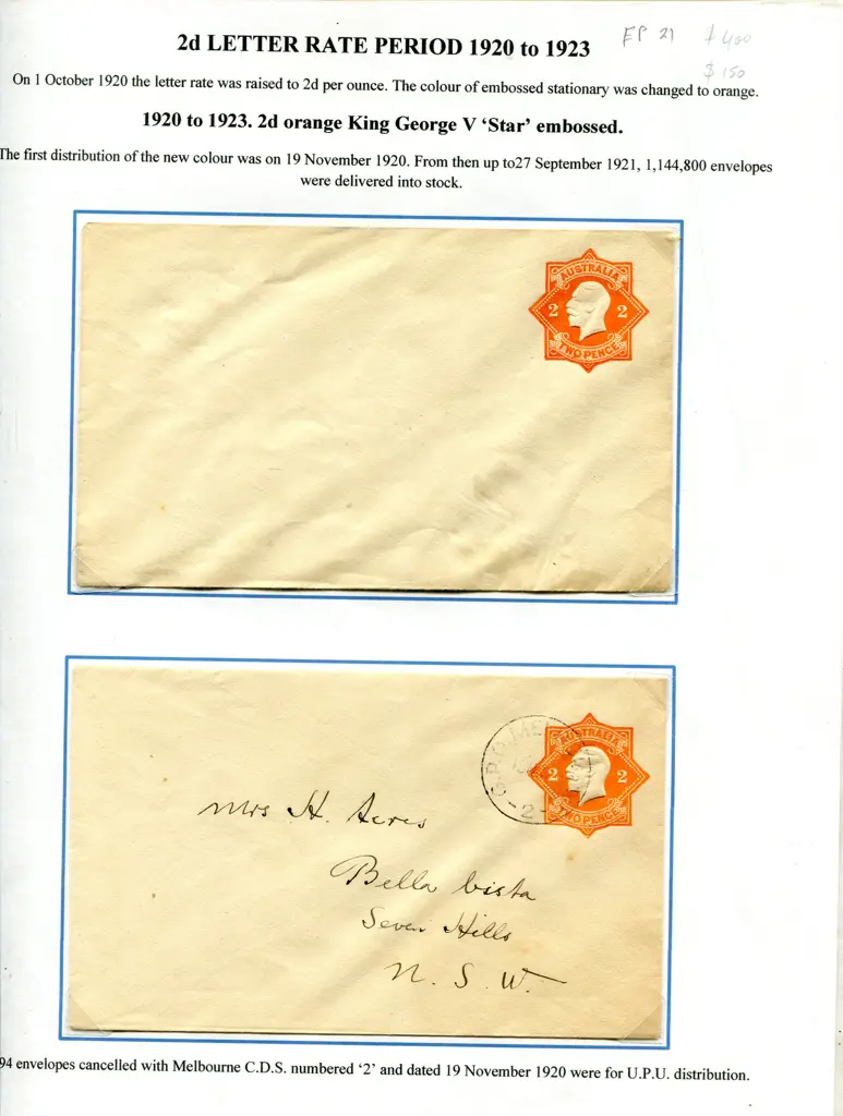 Postal Stationery - Envelopes 1916-1939 arranged ... Image 1++