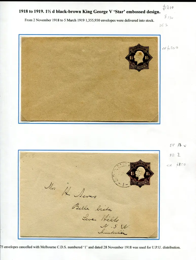 Postal Stationery - Envelopes 1916-1939 arranged ... Image 1++
